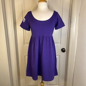 TCU Game Day NWT Dress Purple scoop‎ neck Style Wm Large Made is USA CUTE!!